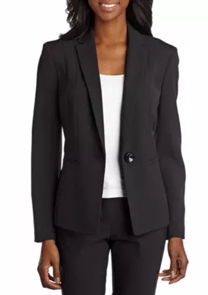 Women's Stretch Crepe One Button Jacket