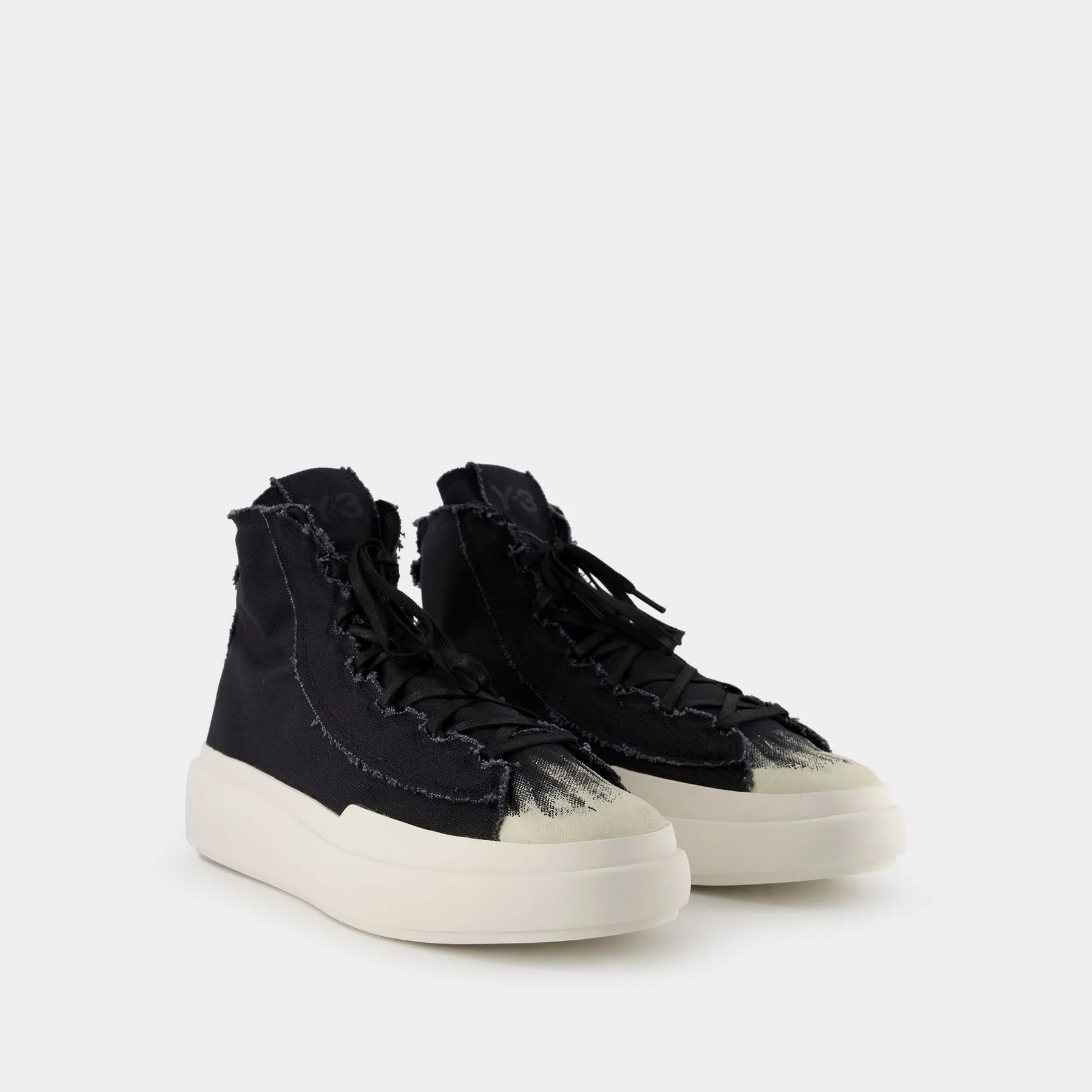 Y-3  Nizza High Sneakers - Y-3 - Leather - Black/White