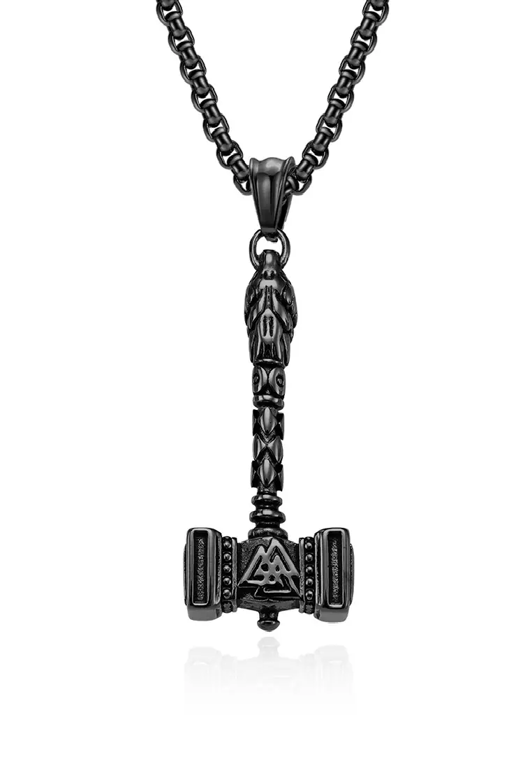 ZITIQUE S316 Stainless Steel Odin Thor's Hammer Necklace